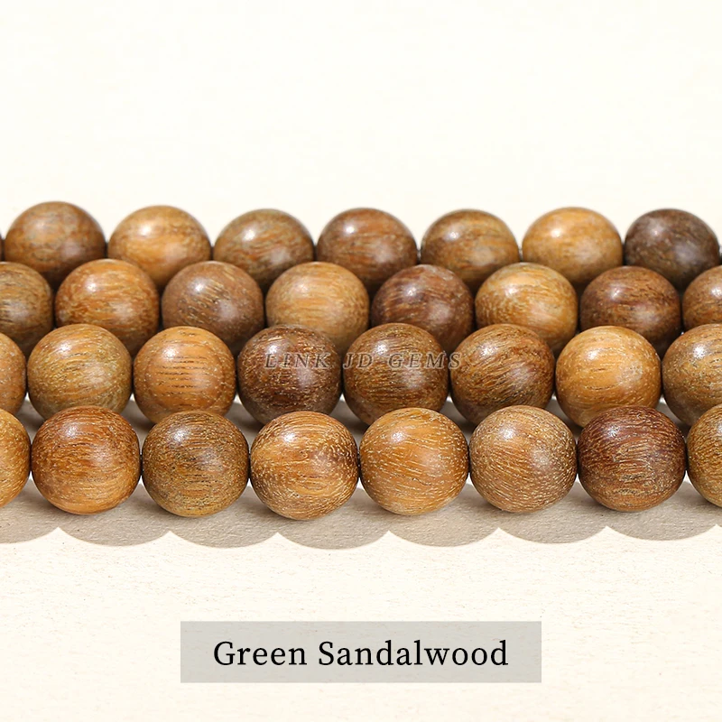 Naturholz Perle Gold Seide Sandelholz runde Buddha Perle 6 8 10mm Pick Größe für Schmuck machen DIY Halskette Armband Zubehör
