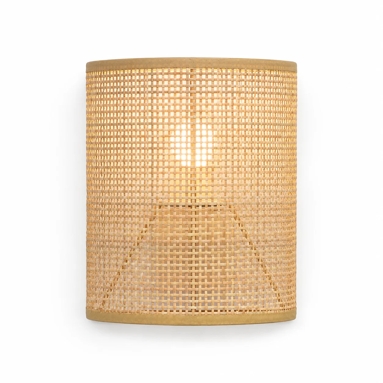 JOYINLED Handwoven Bamboo Wall Sconce, 1/2 Pack Woven Wall Lamp with E27 E26 Socket for Bedroom, Hallway, Living Room, Bedside