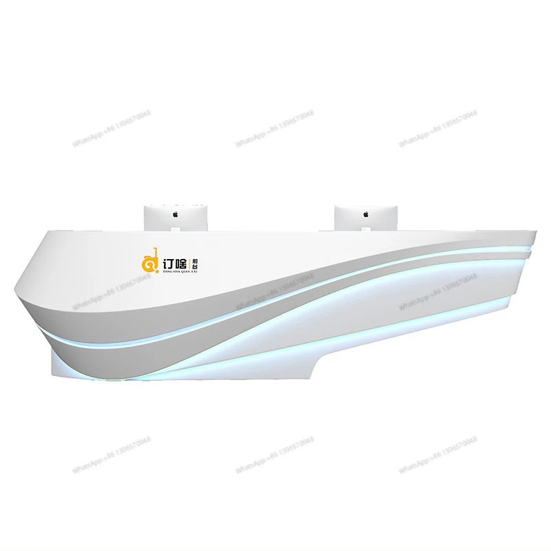 Beauty salon paint baking bar counter cashier hotel company front desk reception desk fiberglass modern minimalist light luxury