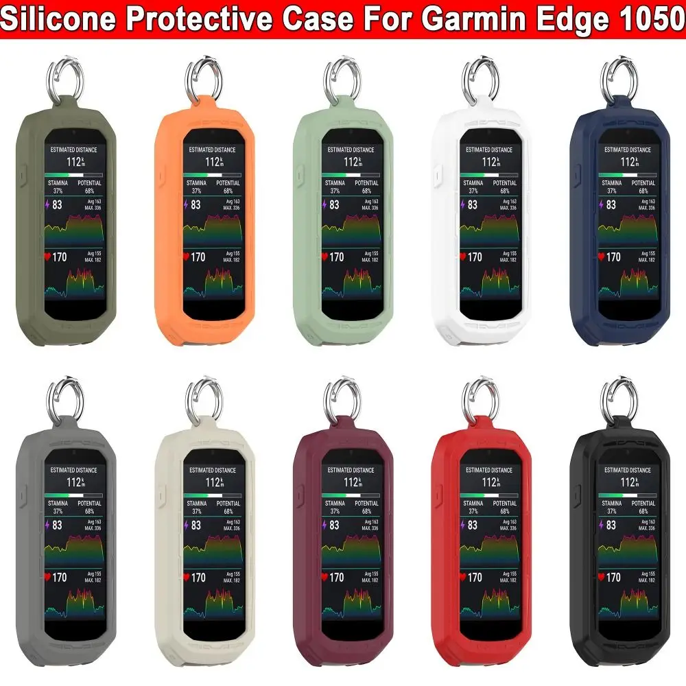 Silicone Protective Case Bumper Anti-collision Case Cover Shell Accessories Screen Protector for Garmin Edge 1050