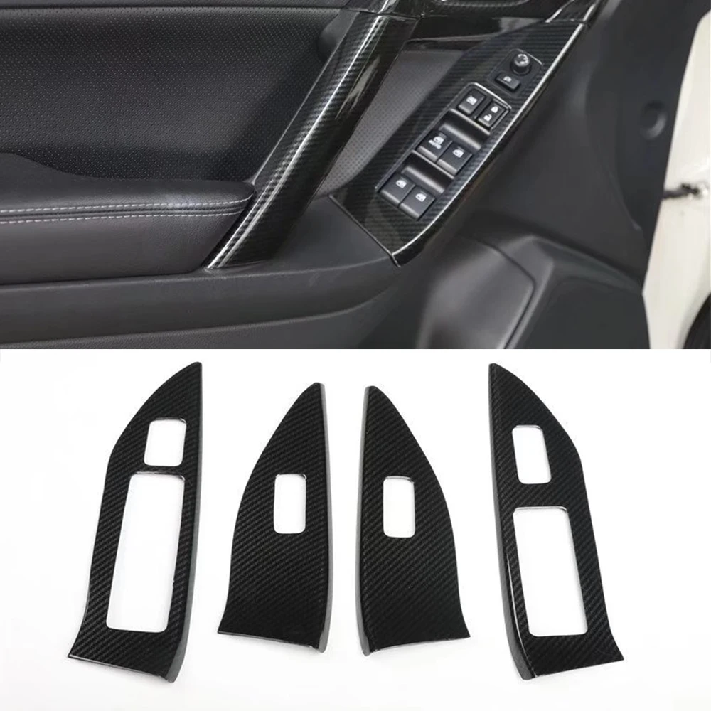 

JXKaFa For Subaru Forester 2013 2014 2015 LHD Car Door Armrest Window Lift Switch Panel Cover Trim Styling 4pcs