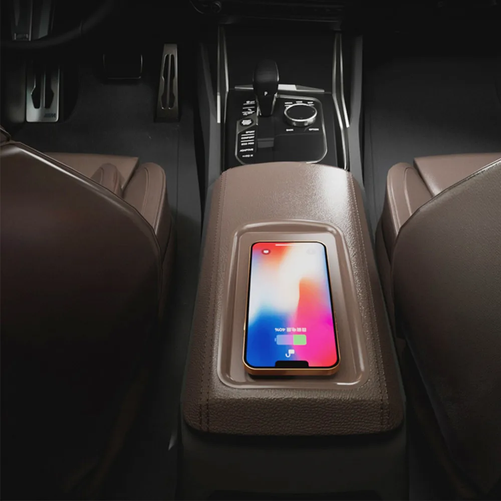 

Armrest box wireless Charger Backseat Apple MFi style Charing Magnetic QI Charger Accessories For BMW 3 Series G20 G28 2020-2023