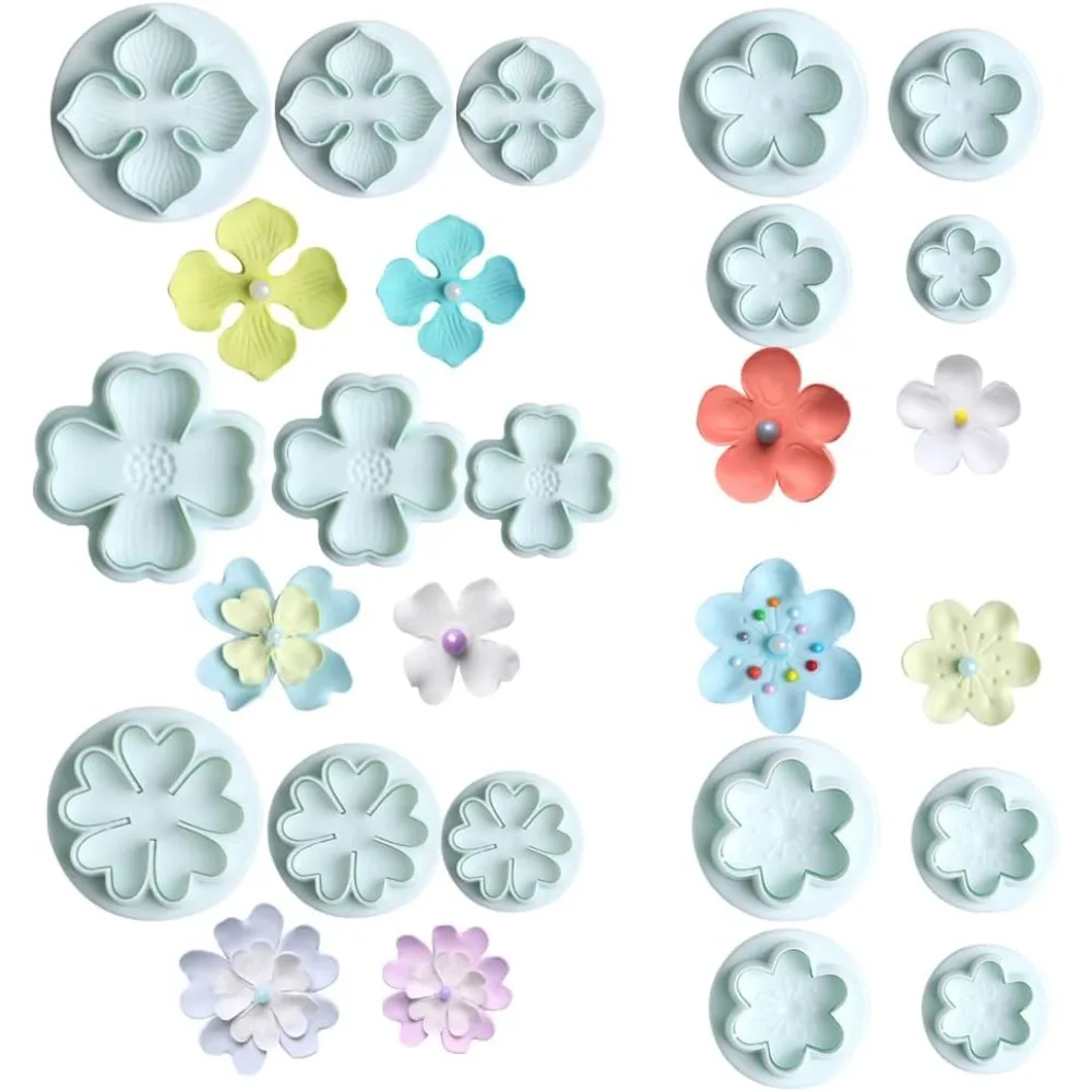 Cookie Cutters Plunger Cutter Cake Decorating Daisy Peach Blossom Flower Fondant Embossing Tool Sugarcraft Decorating Kits