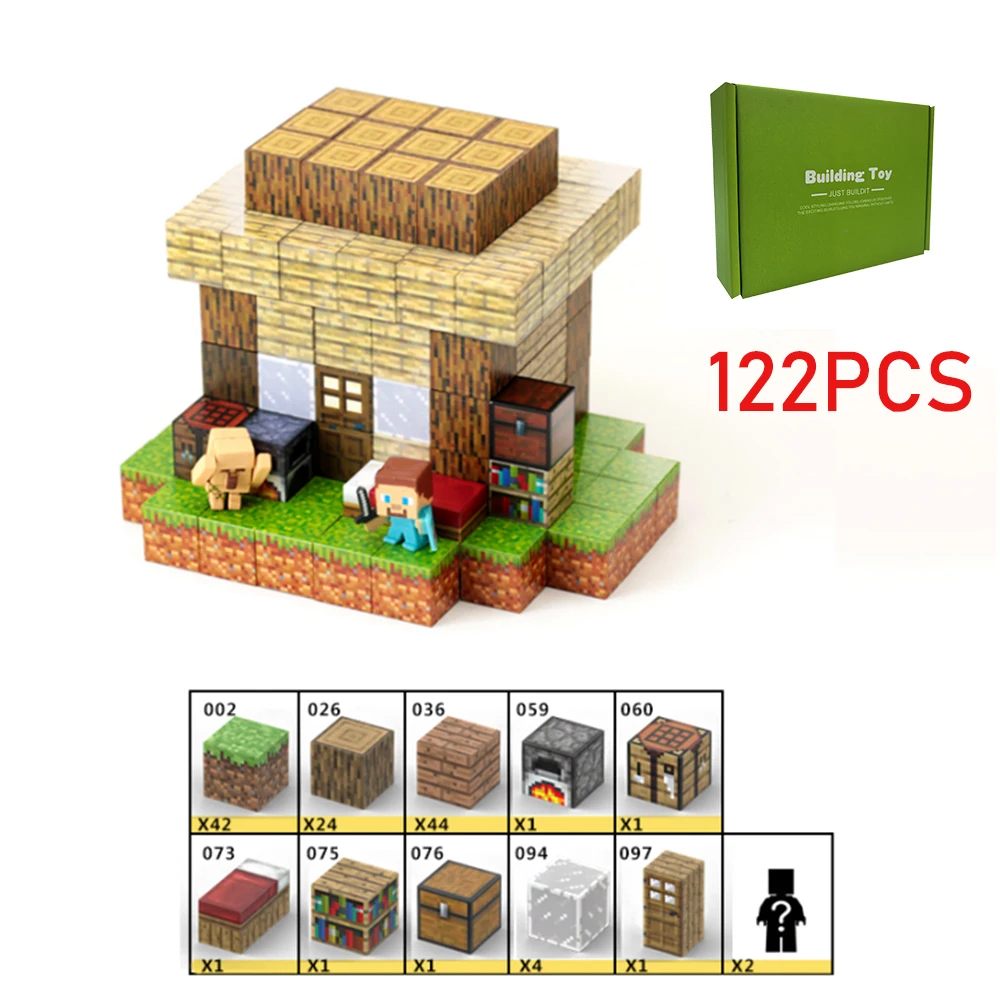 Magnetische Bausteine Landschaft Modell Kreative DIY Montage Ziegel STEM Bau Set Pädagogisches Geschenk Kinder