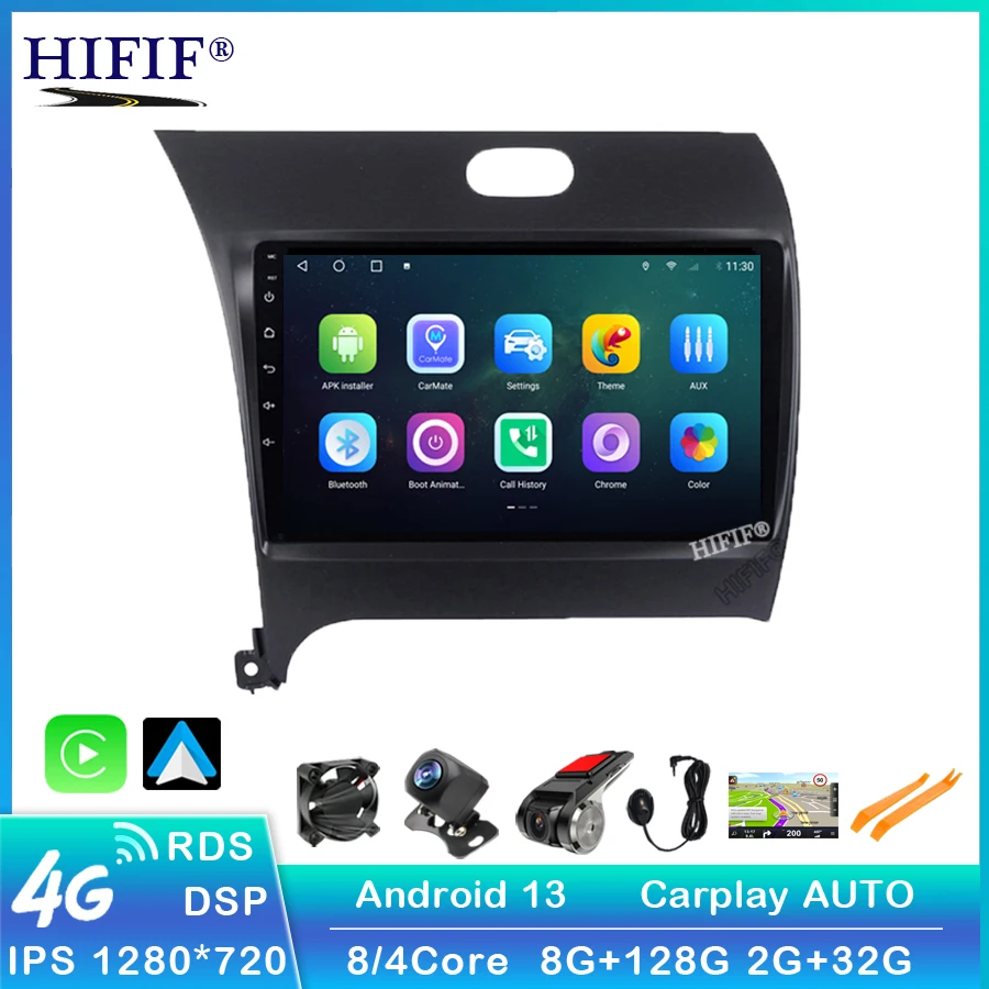 

9" DSP 4G+WiFi 2din Android Car Radio Multimedia Video Player Navigation GPS For Kia K3 Cerato Forte 2013-2017 3 YD Tuner