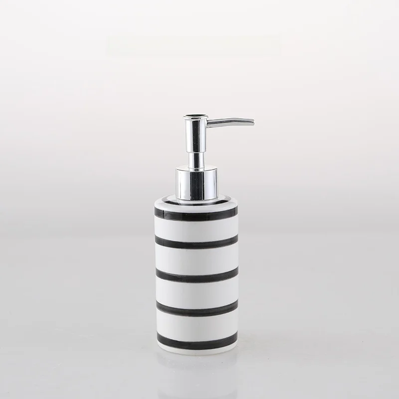 KULE HOME - Dispensador de Cerámica Creativo para Baño, Botella para Gel de Ducha, Botella para Desinfectante de Manos, Botella para Jabón Lavavajillas, Cuidado Personal en el Hogar