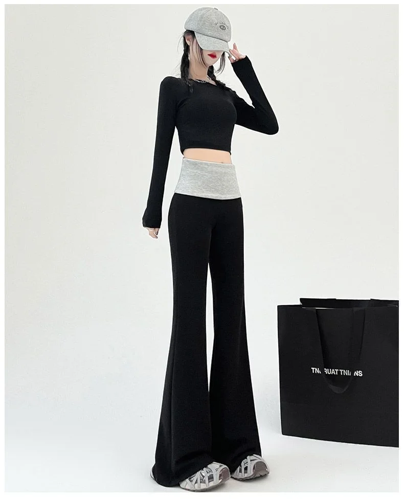 

Брюки Bootcut фиолетовые женские минималистичные скандинавские скандинавские чистые простые однотонные базовые спокойные изысканные изысканные элегантные гладкие