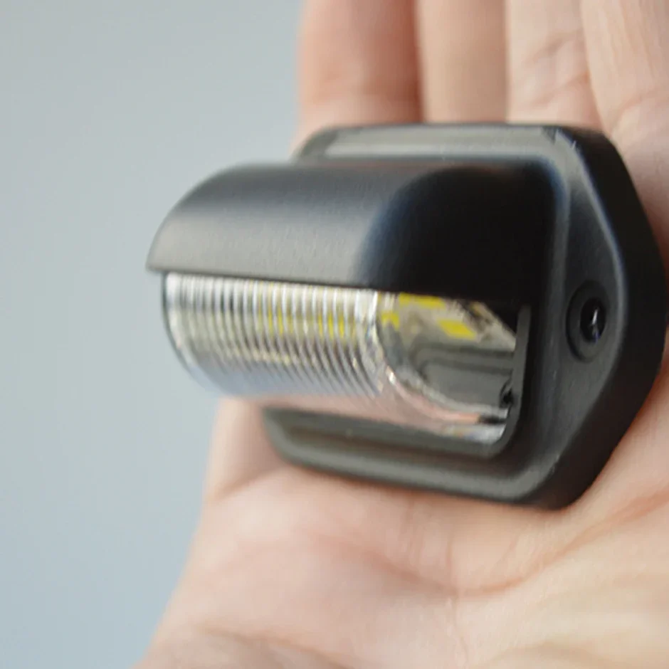 أضواء LED لخطوة الباب 12 فولت/24 فولت ومصباح لوحة ترخيص للرؤية الجانبية لمقطورة فان شاحنة سيارات الدفع الرباعي، طقم استبدال المصباح الأبيض