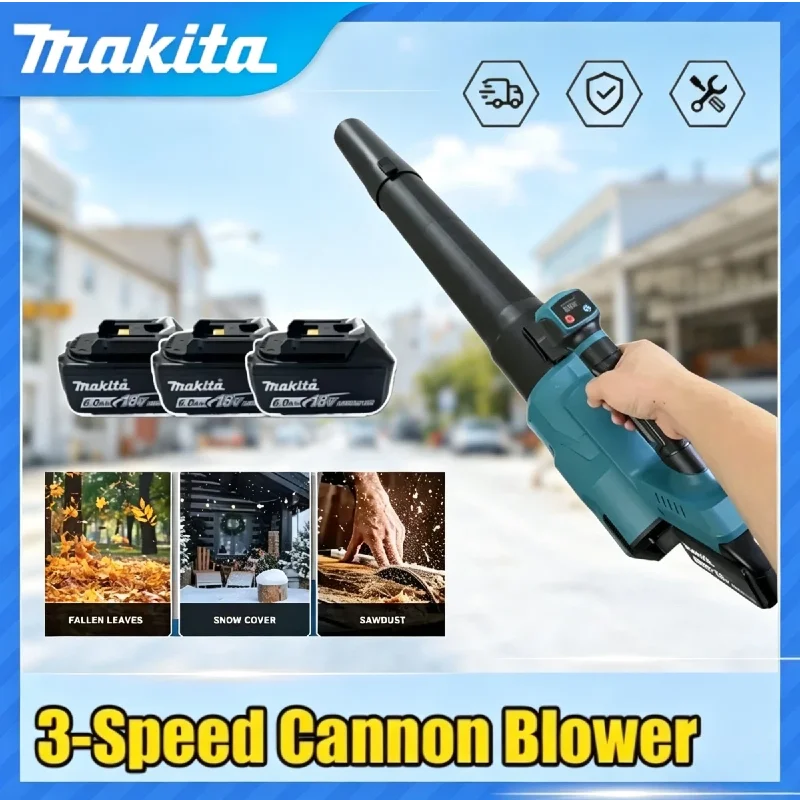 

Makita 25000RPM Brushless Cordless Electric Blower High Power Leaf Dust Snow Blower Garden Cleaning Tool For Makita Battery