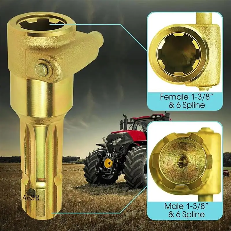 

AR-PTO Adapter Female 1 3/8In 6 Spline PTO Extender Up To 70HP Tractor 6 Spline PTO Extender PTO Extender
