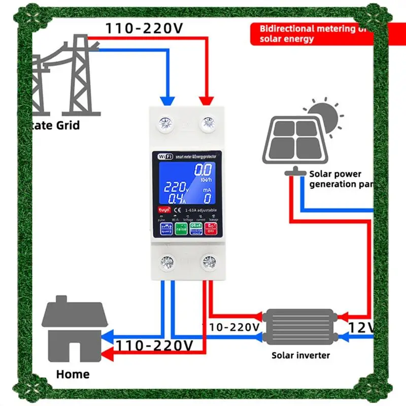 24-Hour Delivery Tuya Wifi Enabled 63A Smart Circuit Breaker Voltage Relay 220V Leakage Protection Automatic MCB Switch For Smar