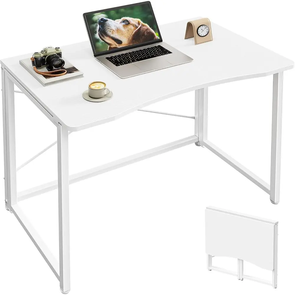 

olding Desk or Small Spaces, 31.5 Inch oldable Computer Table, or Home Oice, Study, Bedroom, Dorm, Space Saving, Small Writing W