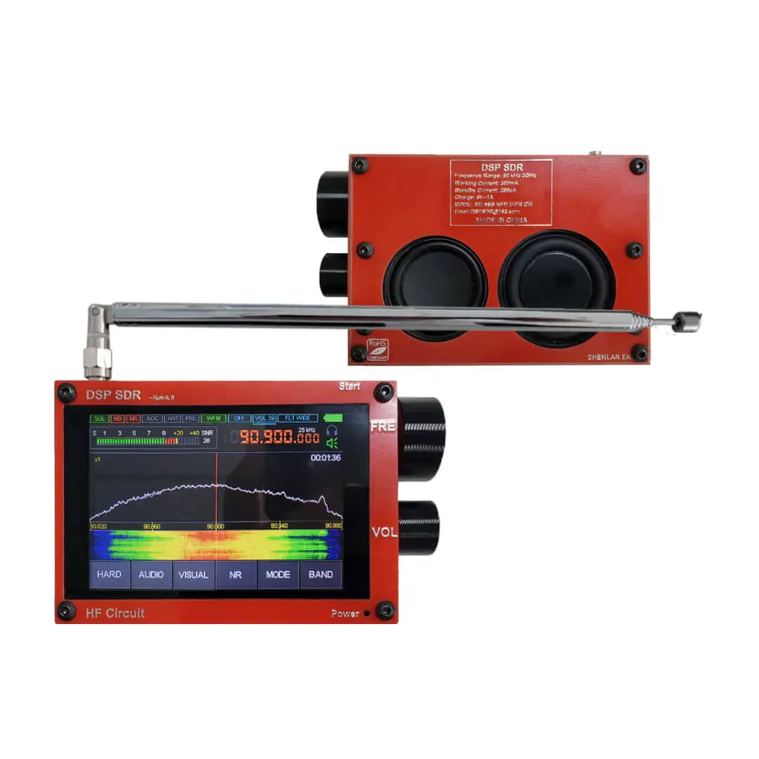 4-слойная печатная плата 1,10d с толщиной 3,5 дюйма, 50 кГц-2 ГГц, малахит, DSP, SDR-приемник, малошумный SDR-приемник, коротковолновый радиоприемник + динамик аккумулятора