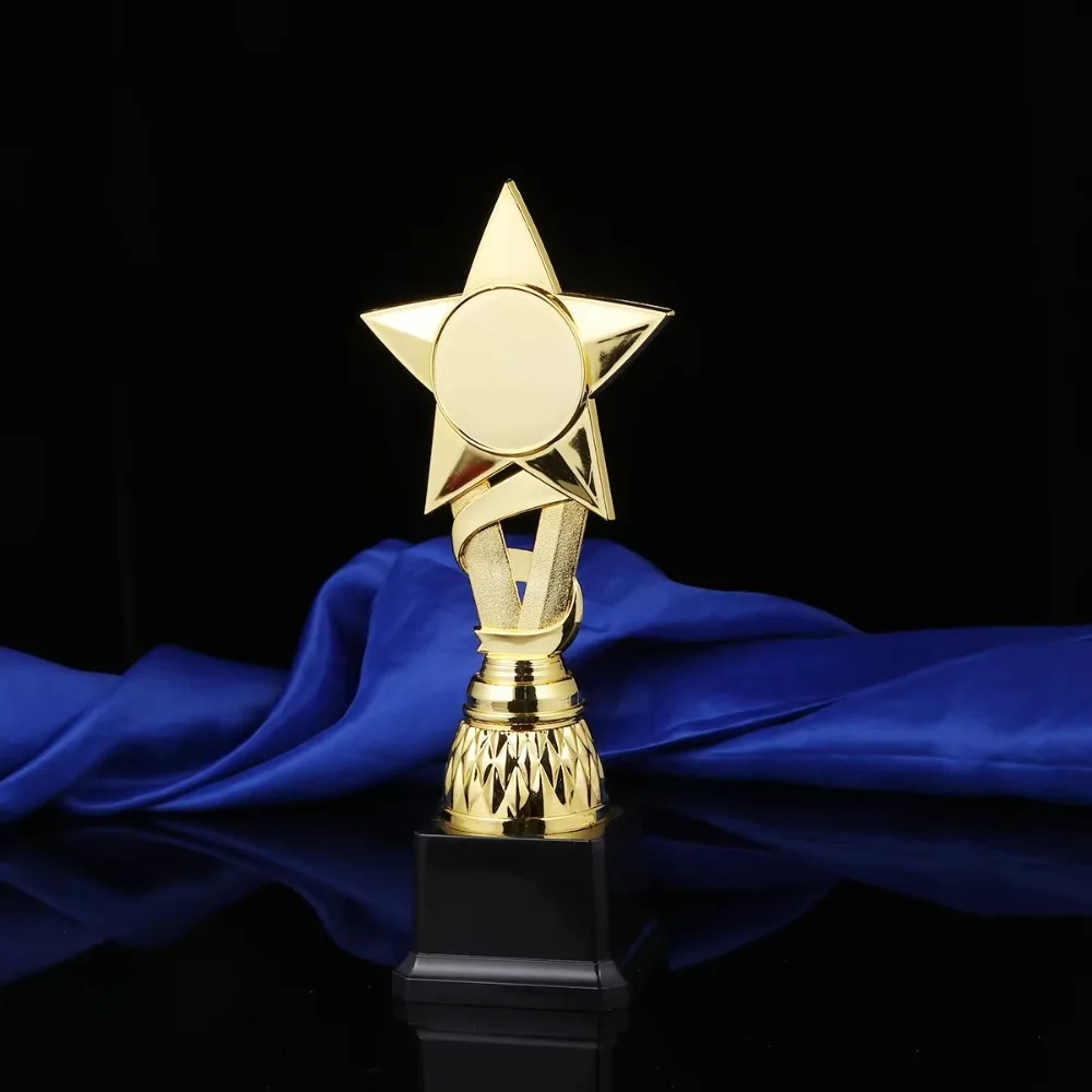 

Golden Award Trophy Stars Sports Game Reward Prize Cup Plastic Craft Souvenirs Winner Award Trophy Toy Kindergarten Kids Gift
