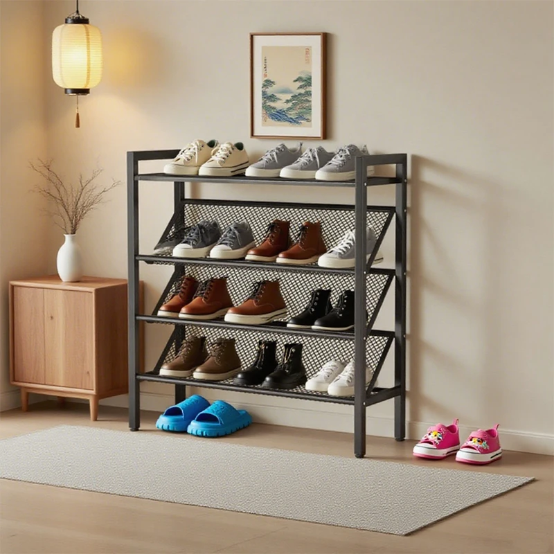 Factory direct sales high quality portable luxury shoe rack modern home furniture multi-level shoe rack