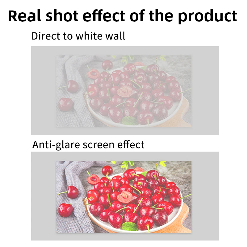 16:9 Cinema-Grade Anti-Grey Anti-Glare Projector Screen High Gain Matte Projection Screen Foldable Soft Screen for Home Theater