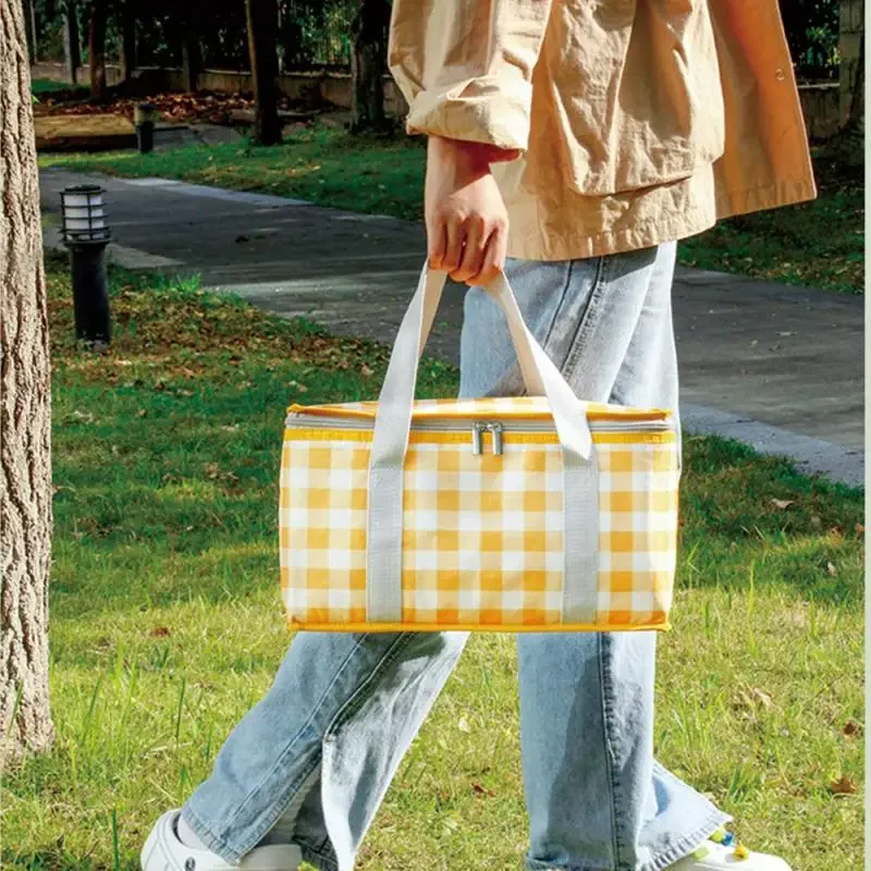 Outdoor Large Picnic Bag With 140x200cm Pocket Mat Picnic Basket For Camping Travel Tote Bag Insulated Cooler Bag