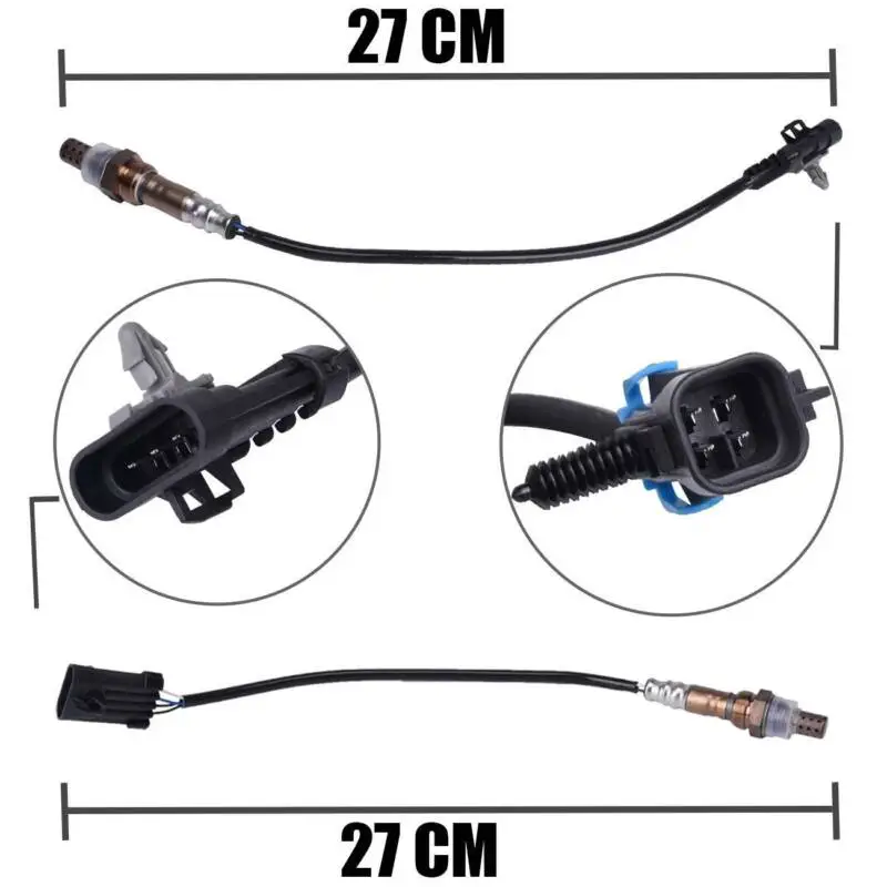 4 unidades se encaixam no kit de sensor de oxigênio O2 Upstream + Downstream Chevy Silverado 1500