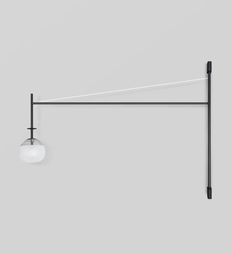 Minimalist Wall Light White Glass With Plug