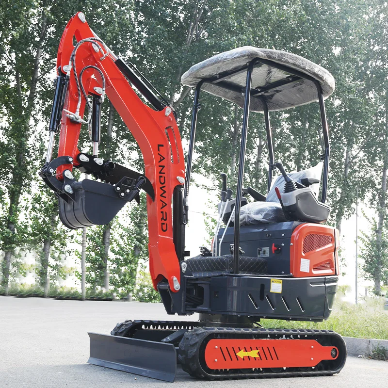 Europe Hot Sale Crawler Mini Excavator 1600kg Farm Orchard 1.2 Tons High Quality Road Construction Mini Excavator Customized