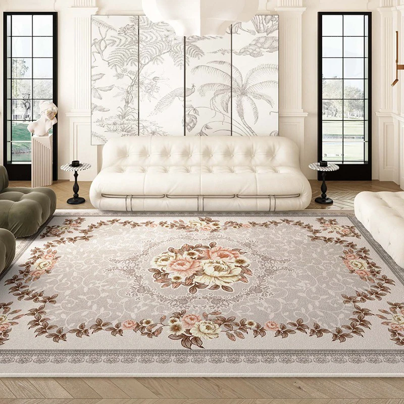 Retro Persian Carpet Art Luxury Living Room Decoration Carpets Easy Care Bedroom Bedside Rug Creative Pile Free Rugs Tapete 양탄자