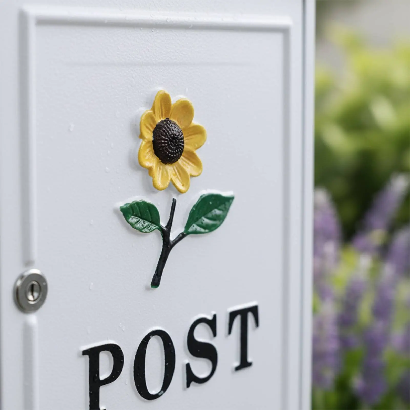 

Wall Mounted Mailbox Weather-Resistant Ornate Wall-Mounted Letterbox Decorative Mail Container Lockable Security for Garden