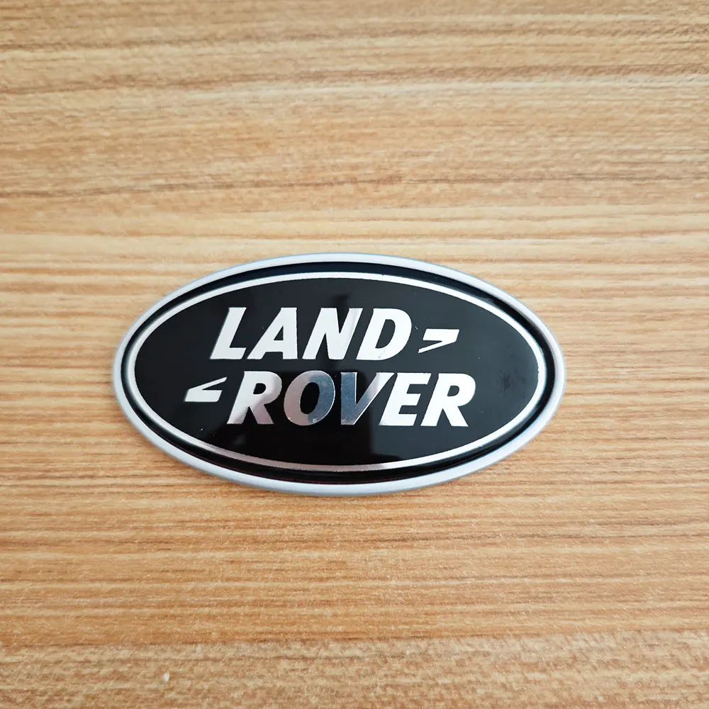 2Pcs 3d Aluminium Logo Land Rover Car Front Sticker Rear Trunk Badge For Land Rover Range Rover Freelander Discovery Defender