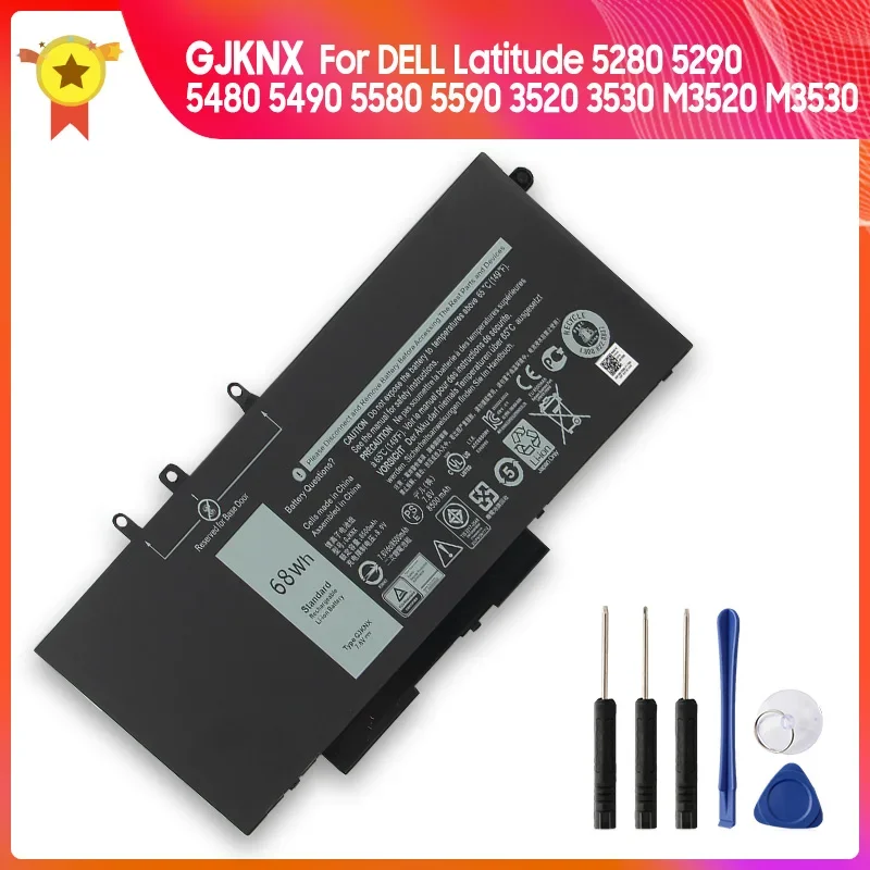 

Replacement Battery GJKNX For Dell Latitude 15 5591 5280 5290 5480 5490 5580 5590 3520 3530 M3520 M3530 14 5491 Batteries