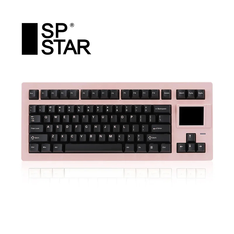 Sp-Star D82 Pro Gaming Mechanical Keyboard Full Key Hot Plug Tri-Mode Connection Personality Display Screen Support Gif Image