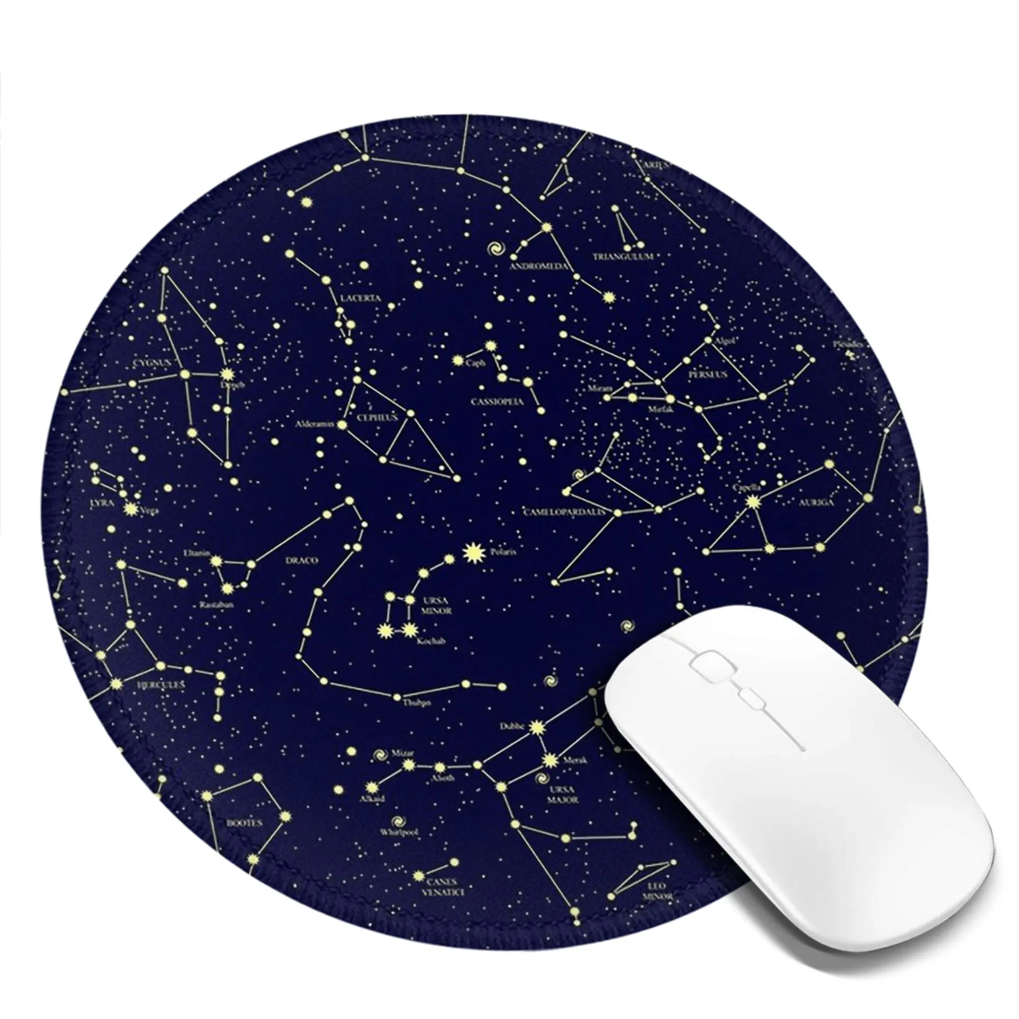 Night Sky Golden Celestial Stars Zodiac Constellations Mouse Pad Computer Keyboard Mouse Mat Gamer PC Laptop Desk Mat Table Mats