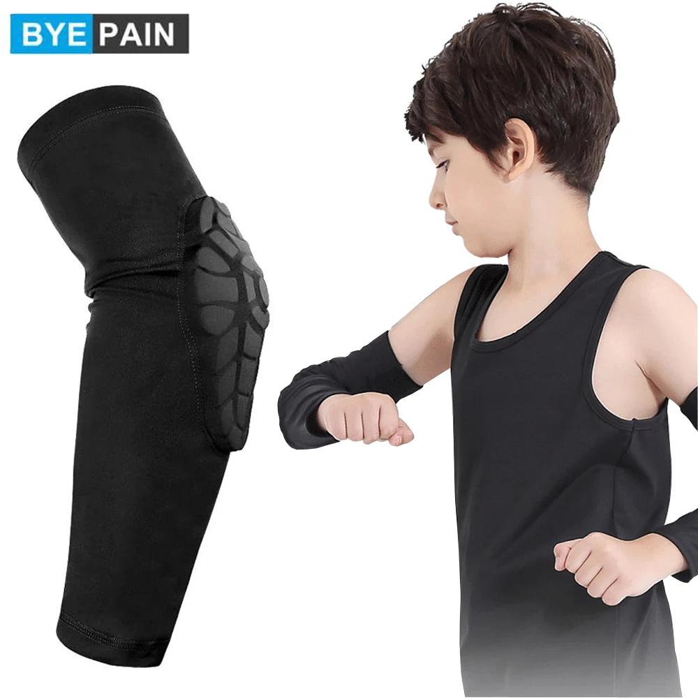 

Honeycomb Arm Guard Crashproof Compression Sleeves Sports Fitness Elastic Elbow Protective Vollyball Elbow Pads For Adult Child