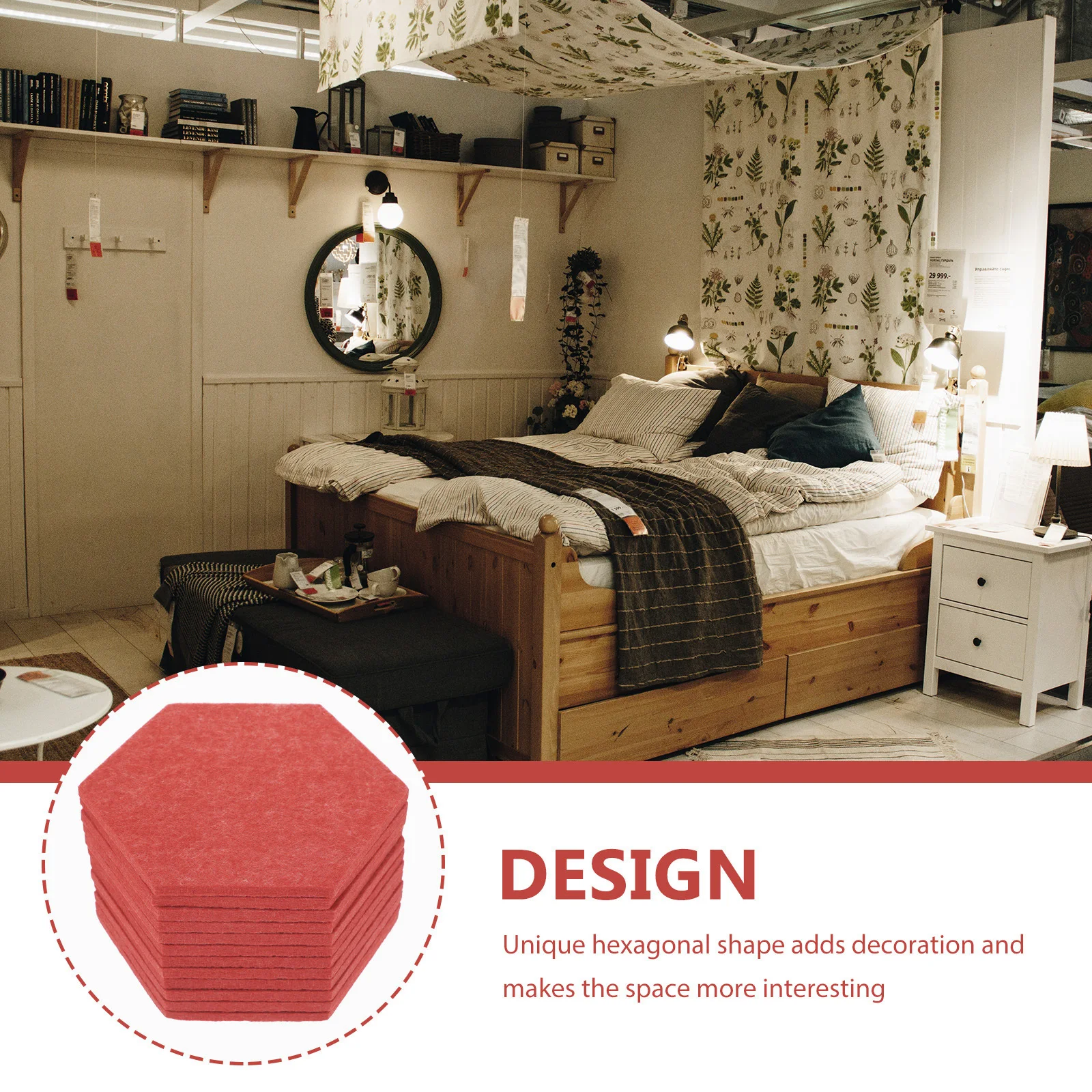 

12Pcs Felt Board Wall Bulletin Board Wall Sticker Unique Hexagonal Design for Photo Display and Soundproofing Bulletin Tiles