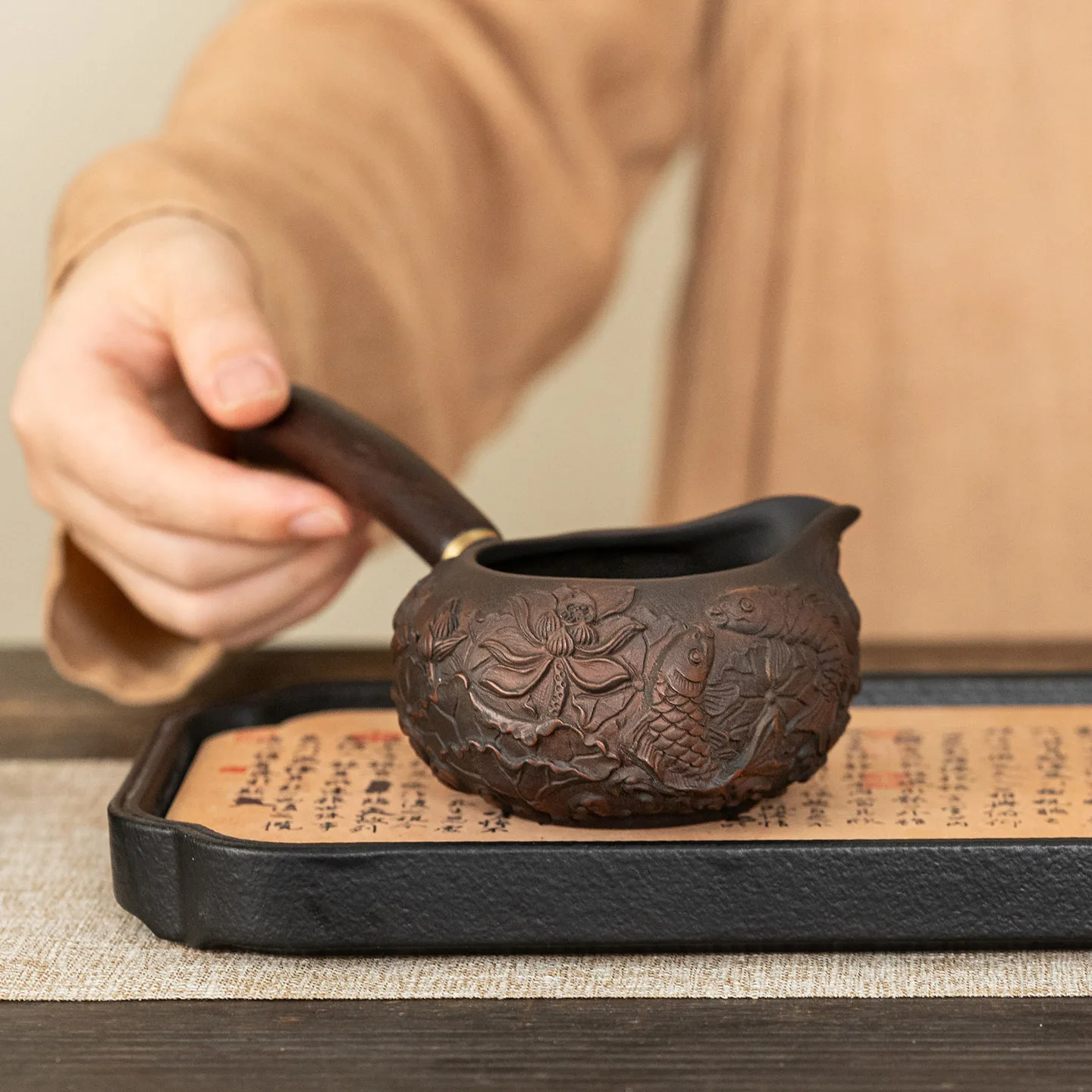 Purple Pottery Fair Cup Tea Sea Handmade Ceramic Tea Divider Public Cup Even Retro Accessories