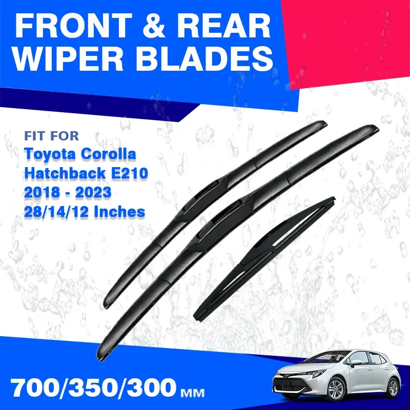 Front Rear Wiper Blades For Toyota Corolla E210 Hatchback 2018 2019 2020 2021 2022 2023 Hybrid Windscreen Windshield Accessories