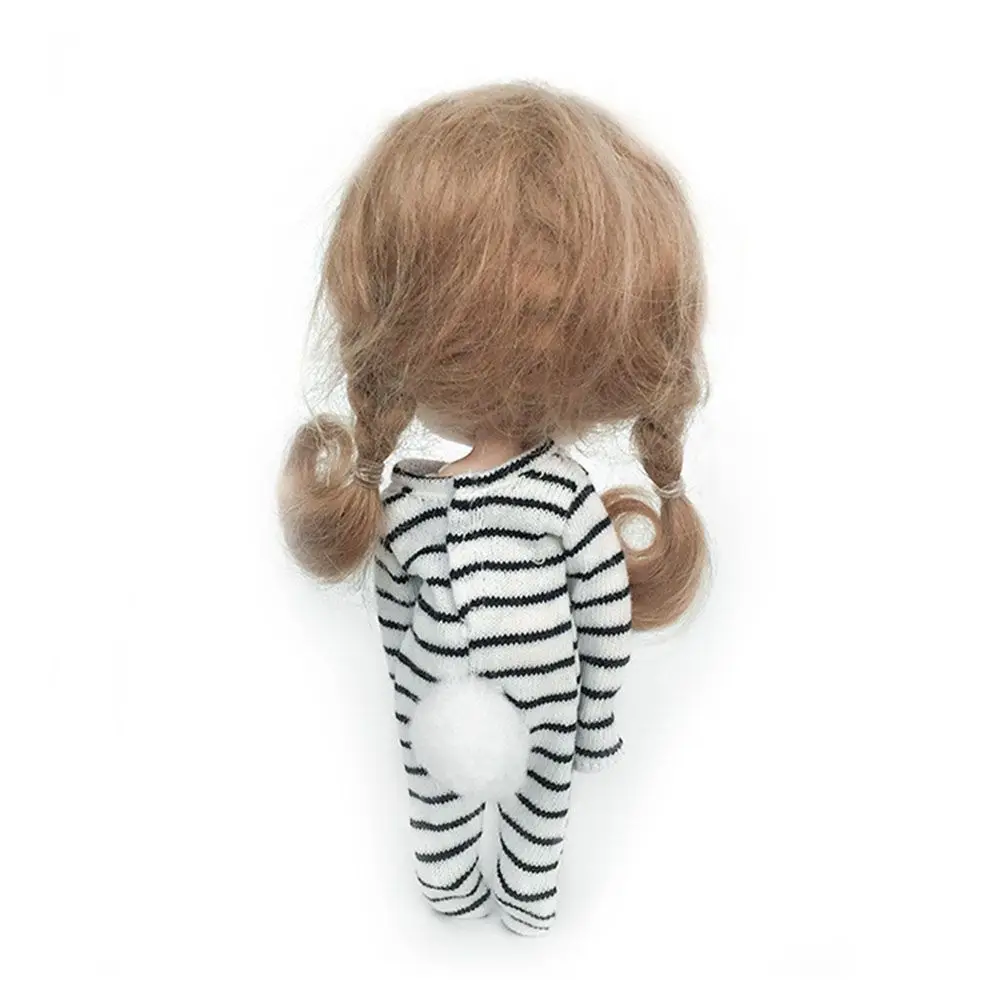 Cute OB11 Clothes Pajamas Striped Jumpsuits Sleep Clothes For 1/12BJD Dolls Accessories Body Molly Dressup Skirt Gift For Girls