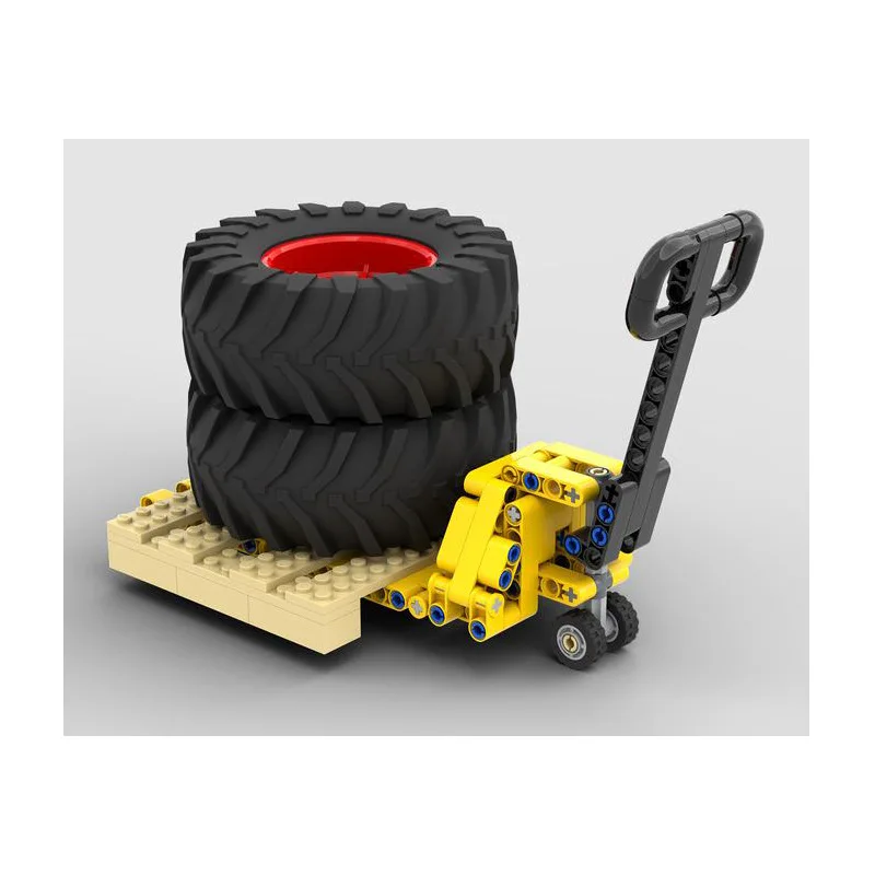 Trailer Heftruck Bouwstenen Model Handtransport Heftruck Transporter Montage DIY Speelgoed Kleine Deeltje Moc Set Bakstenen Geschenken
