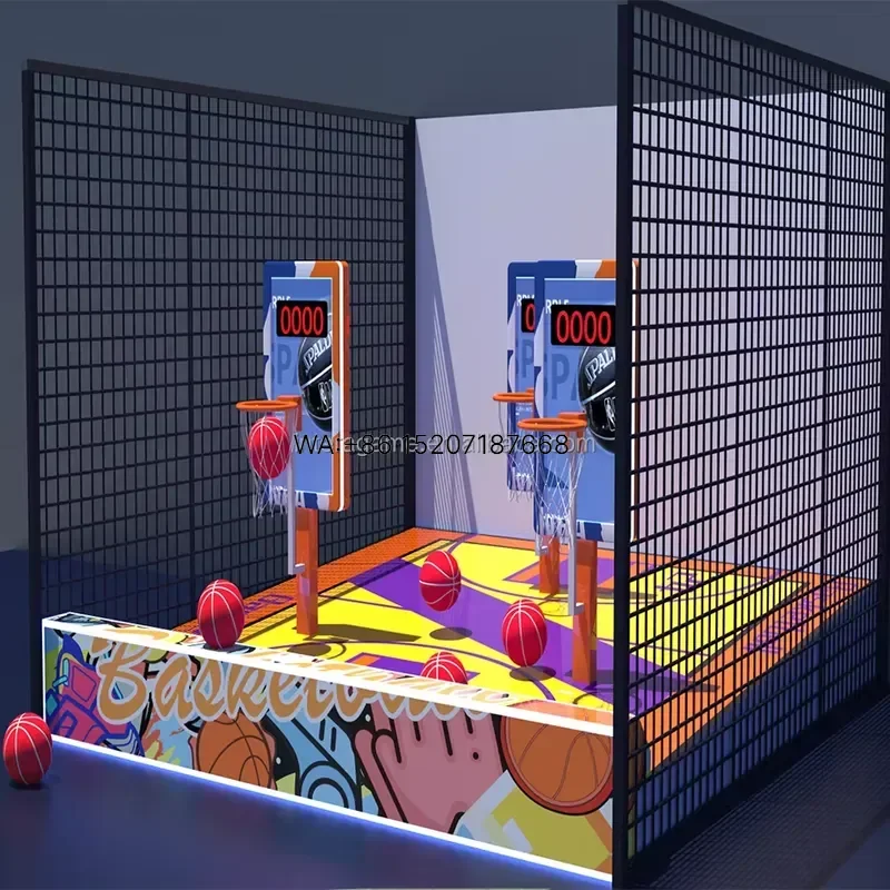 Wmwmnu Interactive Basketball Arcade Game with Real Time Digital Scoring System for Home Entertainment Sports