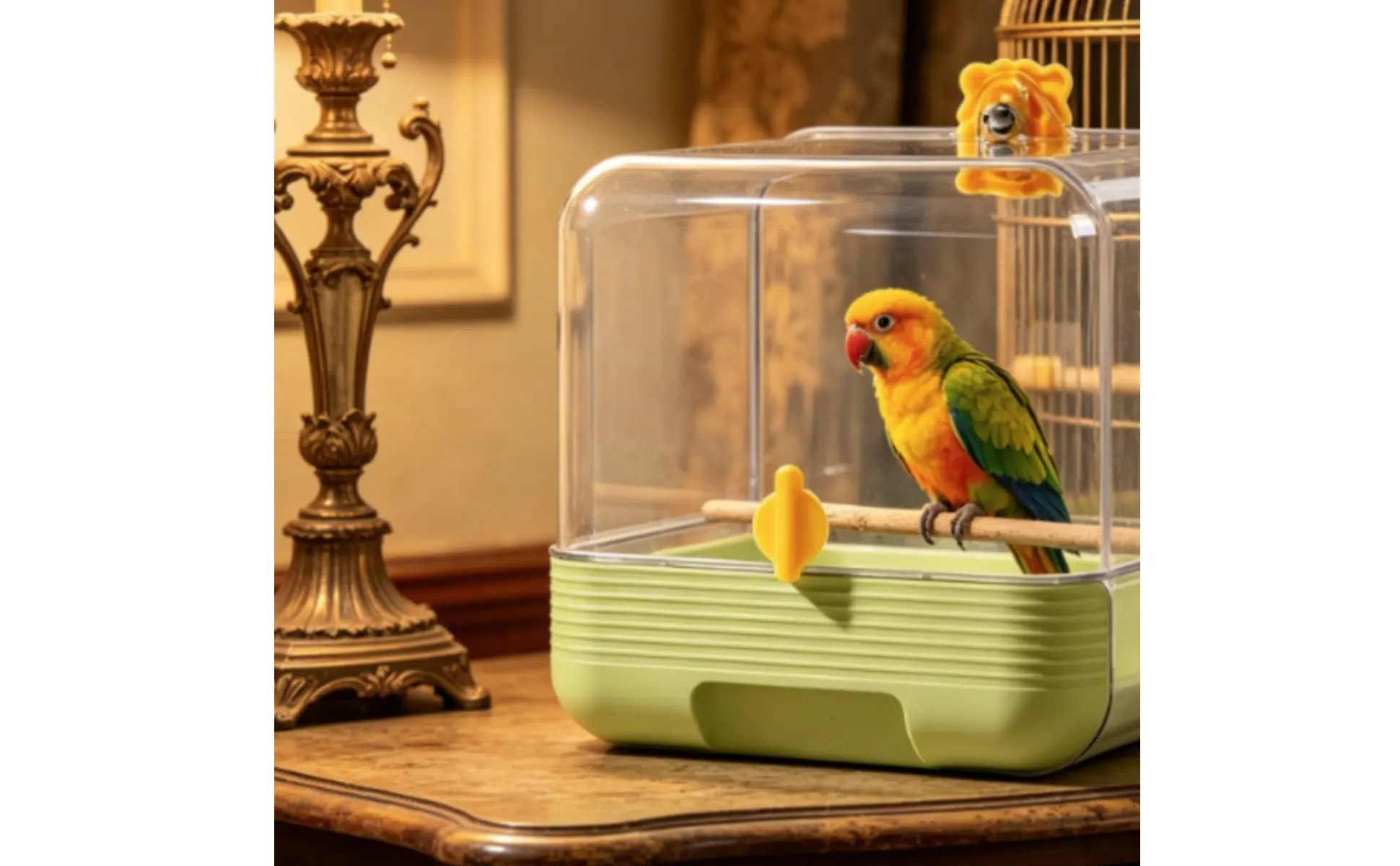 Parrot Bathing Tub Multi Function External Bird Bath Parakeet Bathing Enclosure No Mess Pet Supply Leak Resistant Parrot Bathing Tub Multi Function External Bird Bath Parakeet Bathing Enclosure No Mess Pet Supply Leak Resistant