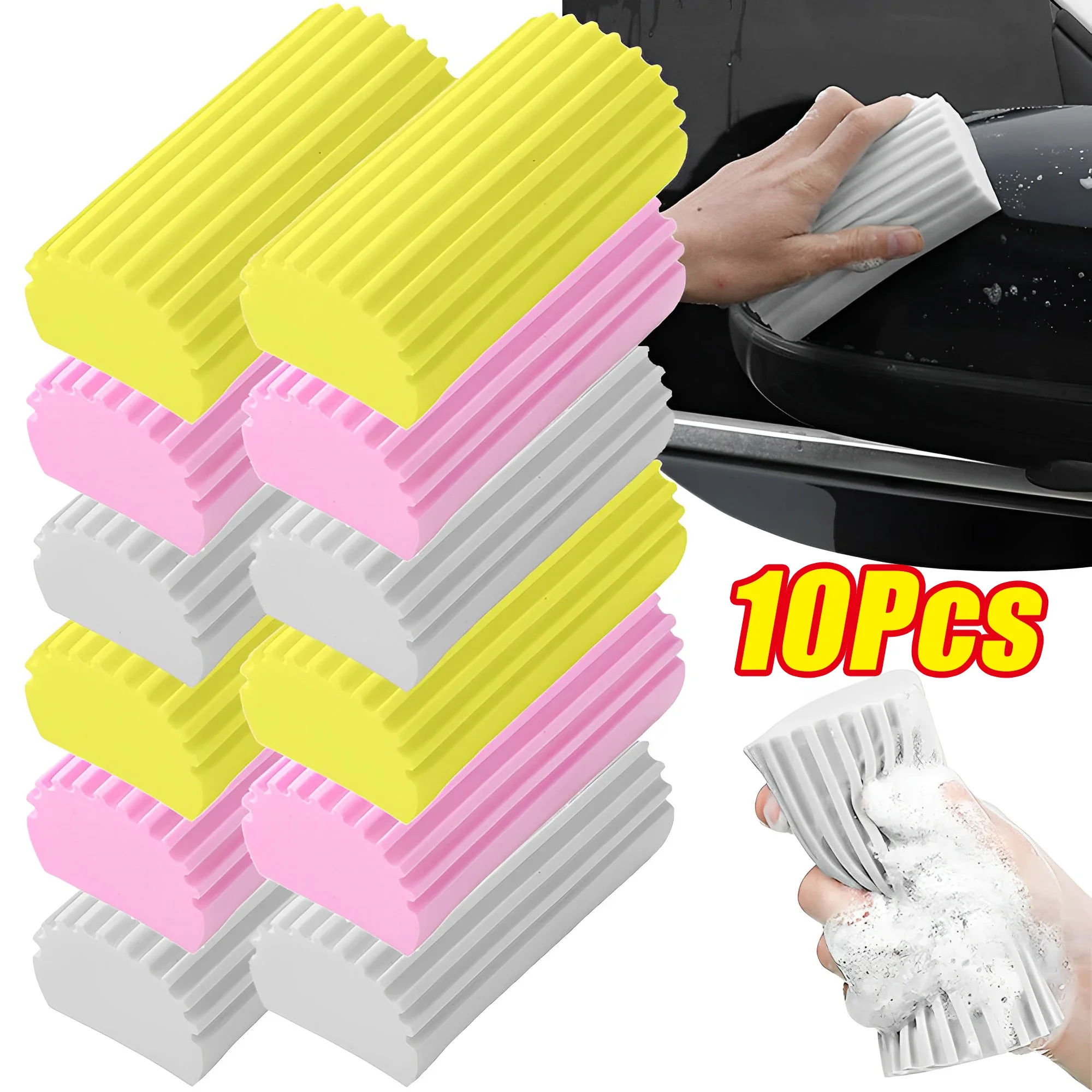 

Reusable Car Damp Clean Duster Sponge Multifunctional Car Detailing Wash Brush Duster Sponge Car Cleaning Tool Auto Accessories