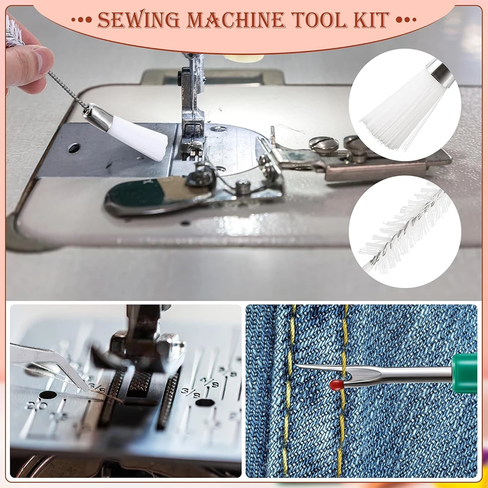 14PCS Sewing Machine Cleaning Kit Sewing Machine Repair Tools Double ...