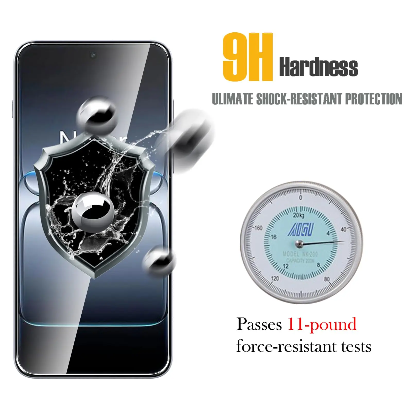 

For Oneplus Nord 5 Screen Protector, 6.83 inch Tempered Glass HD 9H Transparent Clear Anti Scratch Case Friendly
