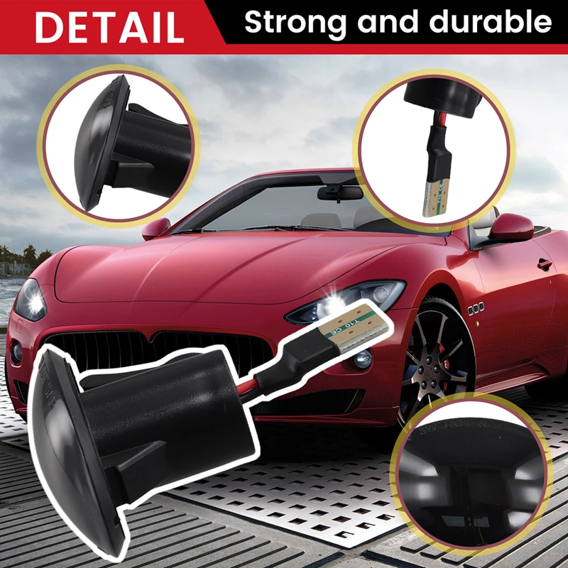 Car Fender Indicator Light Dynamic Side Marker Light For Fiat 500 Maserati Grancabrio Lancia Lybra Turn Signal Lights