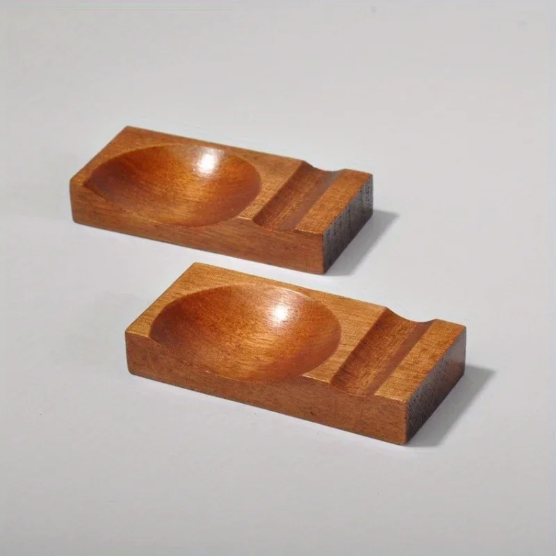 1/2Pcs Wood Chopsticks Holder Rest Japanese Style Spoon Fork Knife Wooden Tableware Rack Decoration