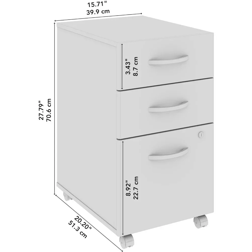 Meuble de Studio C3-MELMobile, Classeur Vertical, Taille Lettre/Légale, Verrouillable, Hickory Moderne, Fret Gratuit