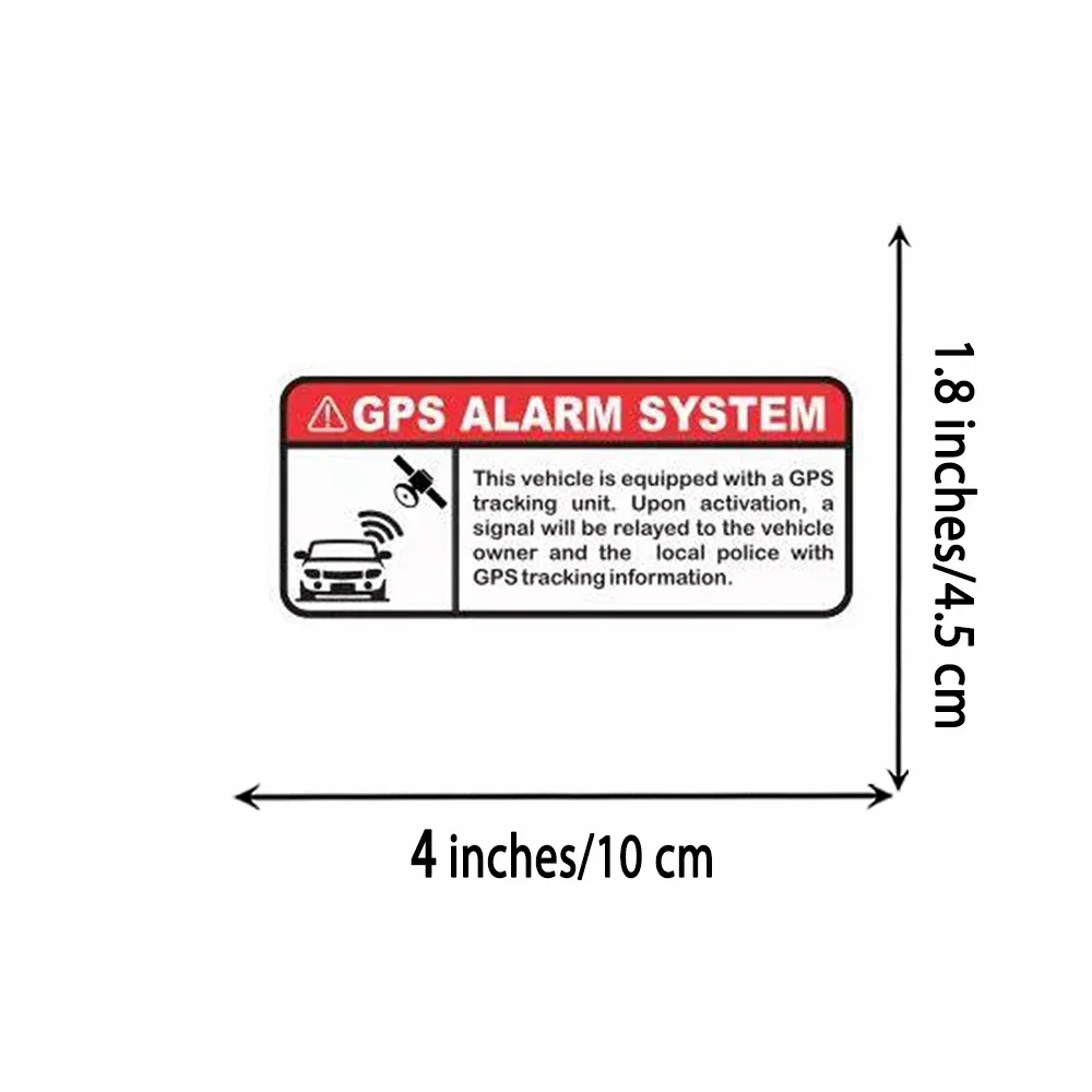 GPS Alarm Warning Sticker Set, Waterproof Anti-Theft Vinyl Car Decal, Security Warning Exterior Decor