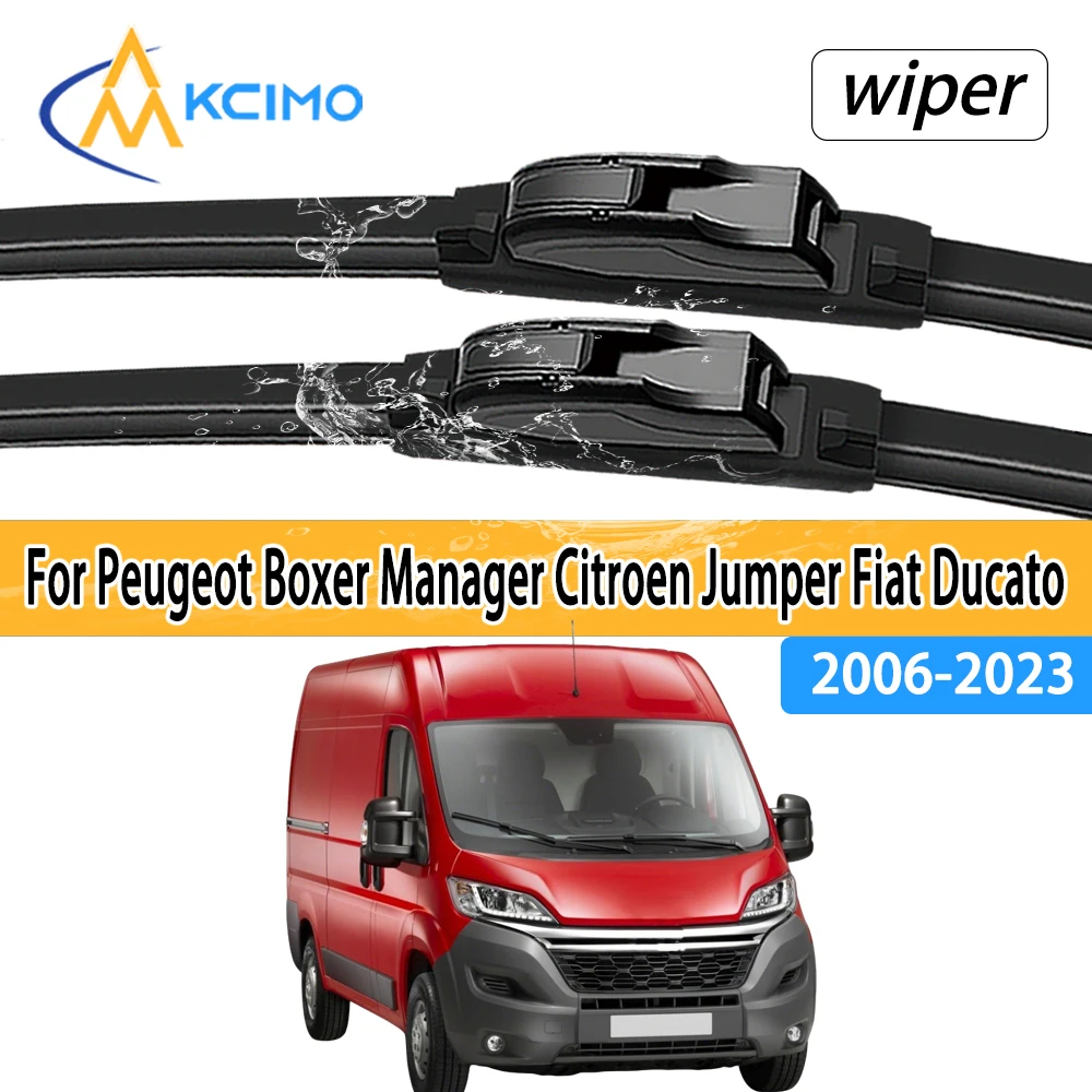 Para Peugeot Boxer Manager Citroen Jumper Fiat Ducato limpiaparabrisas delantero 2 uds accesorios de ventana de parabrisas