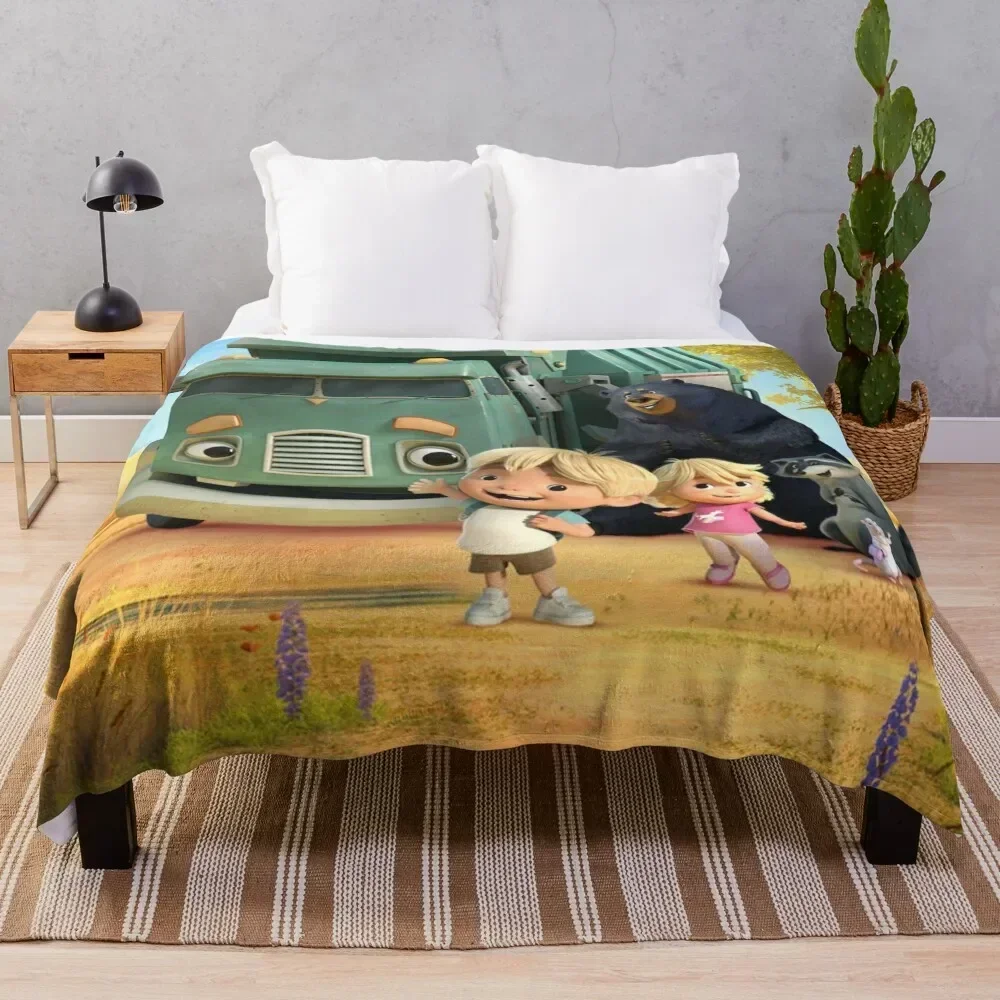 

Hank And Trash Truck, Trash Truck Throw Blanket Lightweight Cozy Blanket for Bed Sofa