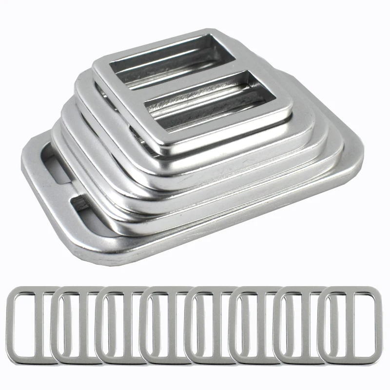 

20/50Pcs 15-38mm Aluminum Alloy Buckle Tri-Glide Slider Buckles Webbing Adjust Clasp Backpack Shoulder Strap Hook DIY Accessory
