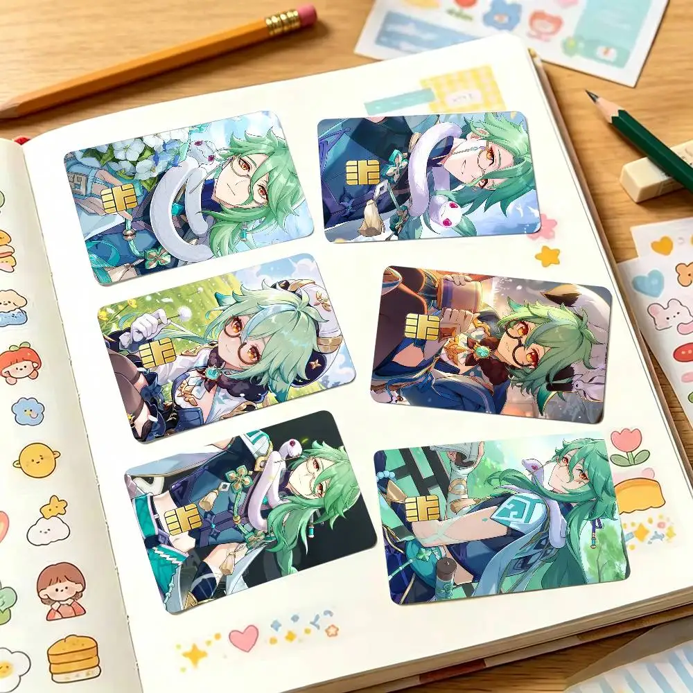 

Genshin Impact-T B-Baizhu Credit Card HD Stickers Small Chip Waterproof Sticker Game Card Decal Gift