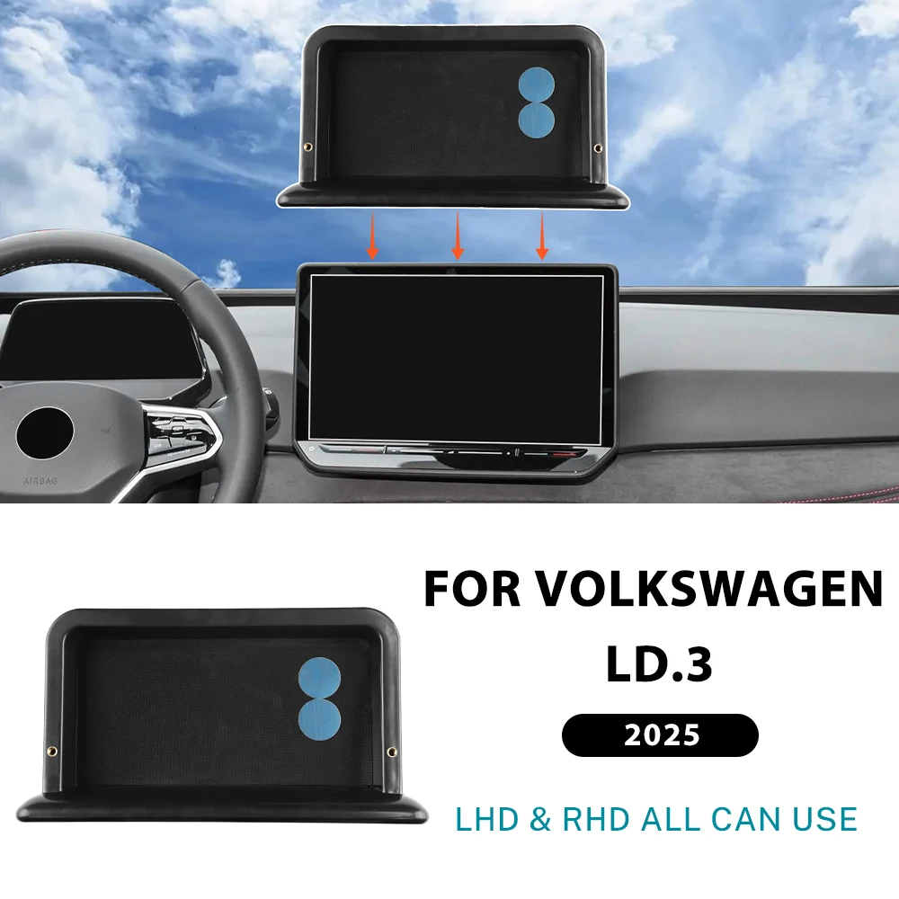 

Dashboard Storage Box LHD RHD for Volkswagen VW ID3 ID4 CROZZ 2025-UP Center Console Hidden Tray Behind Screen Car Accessories